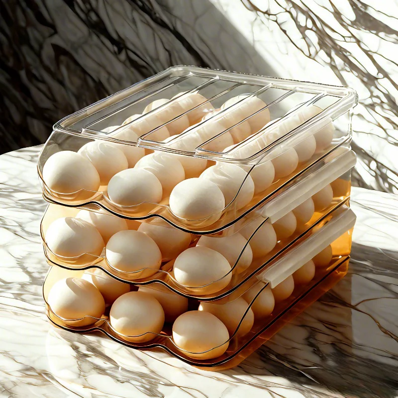 Stackable And Durable Egg Holder Large Capacity Plastic Egg Storage Container Egg Rack