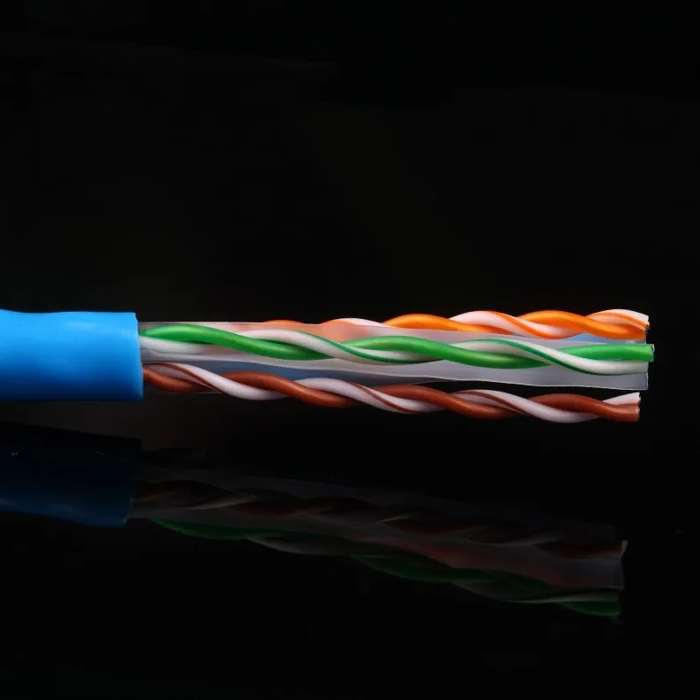 Bulk 1000ft Cat6 Solid Copper 250 Mhz UTP Ethernet LAN Cable PVC NEW Blue