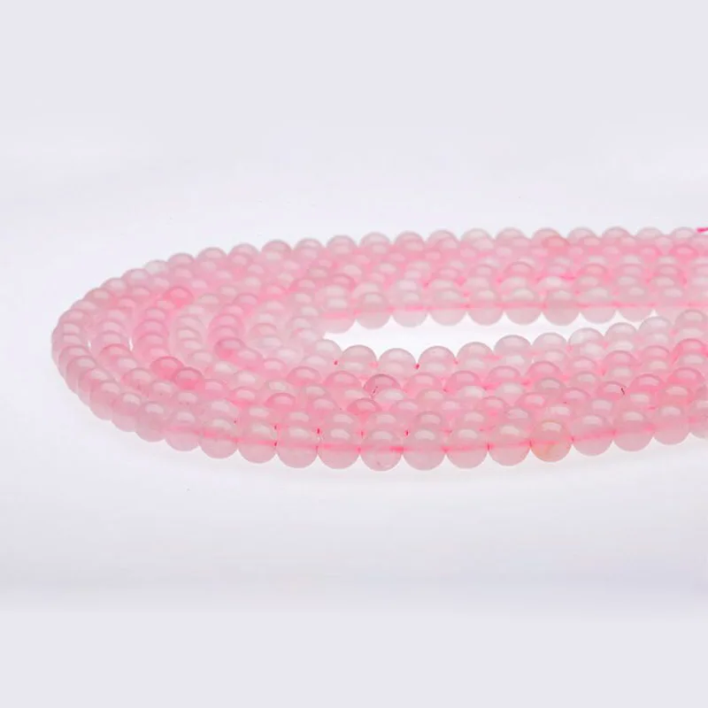 natural stone round loose beads crystal healing rose quartz 4-14mm beads