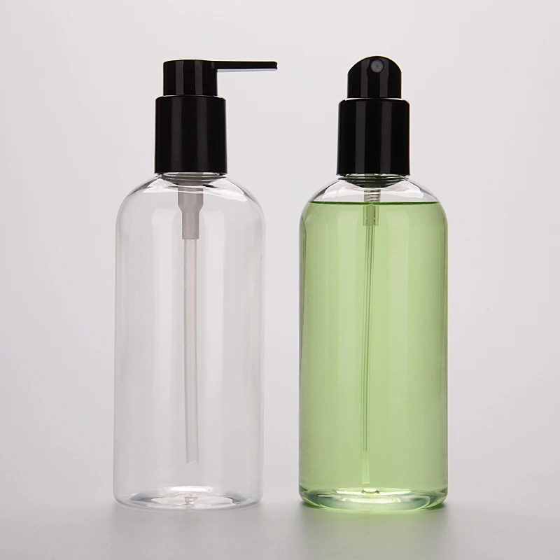 300ML Spray Bottle Cosmetic PET Bottle Refillable Plastic Lotion Pump Bottles For Shampoo Skin Care