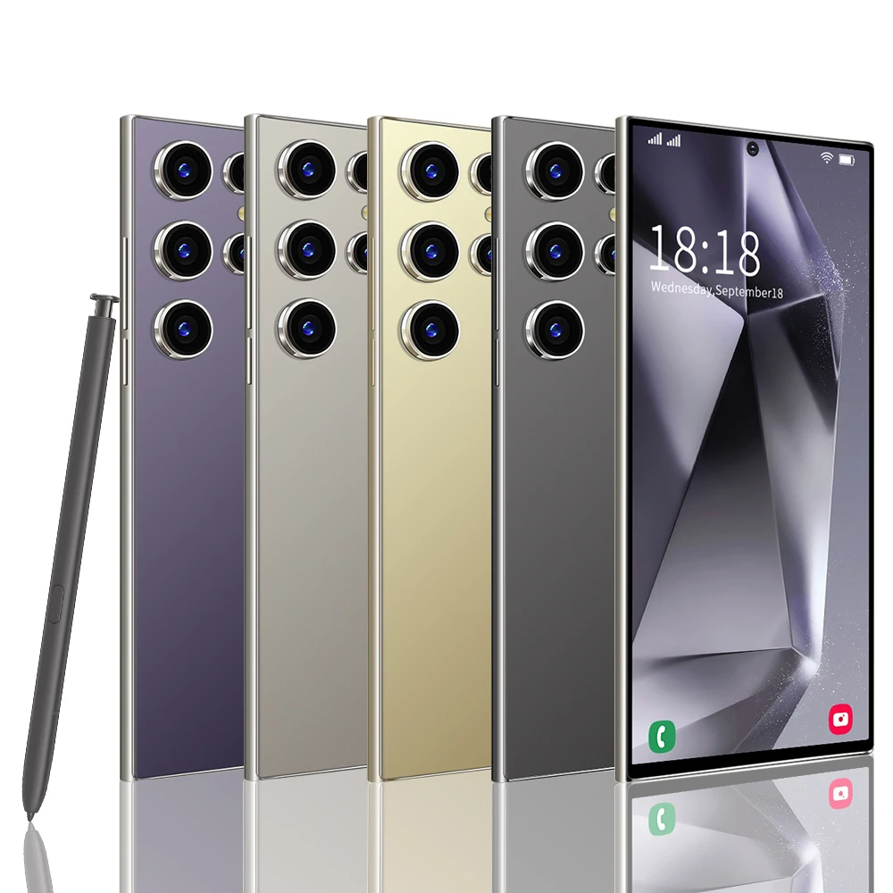 Original Android S24 Ultra Smart Phone 5G Smartphone with Deca Core CPU 108MP Rear Camera for French and German Cell Gaming
