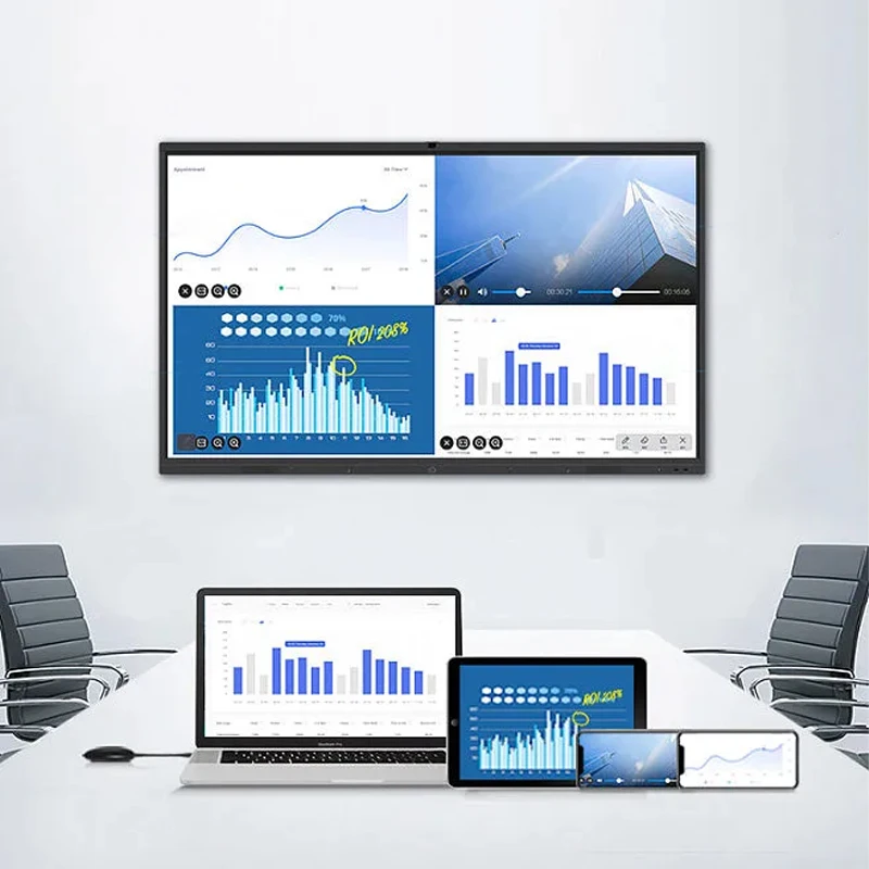 65inch smart board android 11 4+32G interactive boards whiteboard interactive flat panel touch screen school use