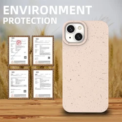 2022 New 100% Recycled Eco-Friendly Biodegradable Wheat Straw Phone Case for Iphone 14 Max 13 12 11Pro Max
