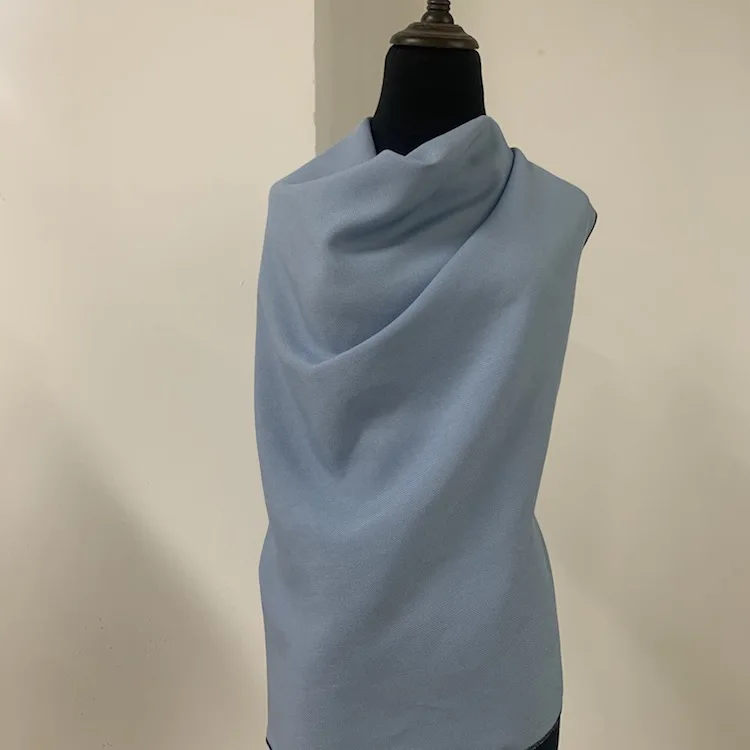 Hot Sale Blue White Polyester Imitated Satin Acetate Fabric For Dress