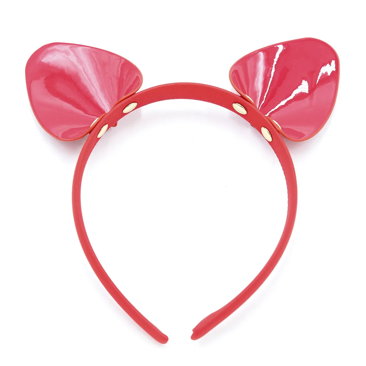 Fox Cosplay Faux Leather Cat Ear Head Band Hair Clasp