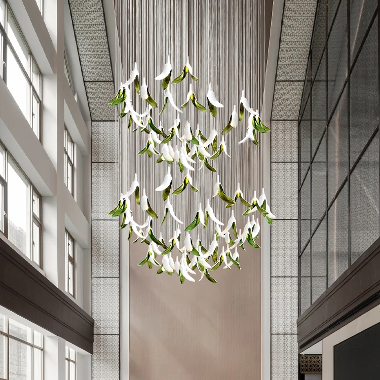 Factory Price Flower Shape Ktv Commercial Club Bar Hotel Home Decorative Chandelier Hanging Lamp