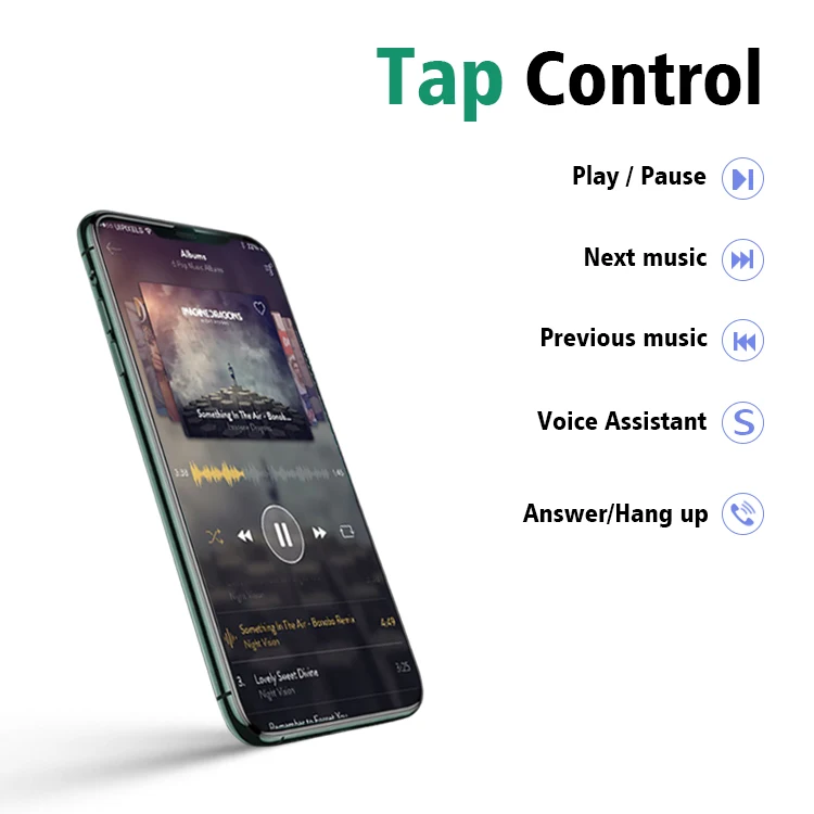 
Real i9000 TWS Smart Sensor Wireless Earphone Bluetooth 5.0 Touch Control 8D Super Bass Earbuds pk W1 H1 chip i30000 i500 i8000 