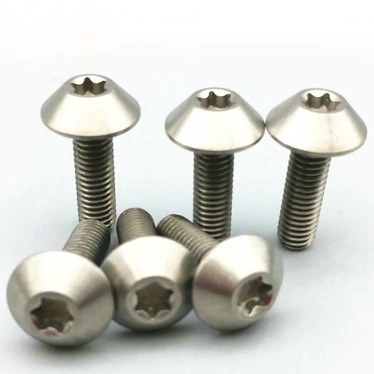 factory price m6x17x1.0mm Titanium truss head bolts titanium button head screw for motorcycle