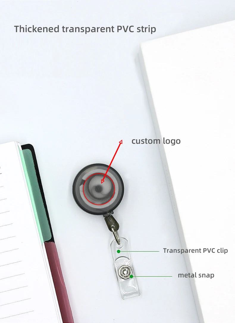 Индивидуальный выдвижной Зажим ID Badge Pull Reel Holder Name с металлическим зажимом типа