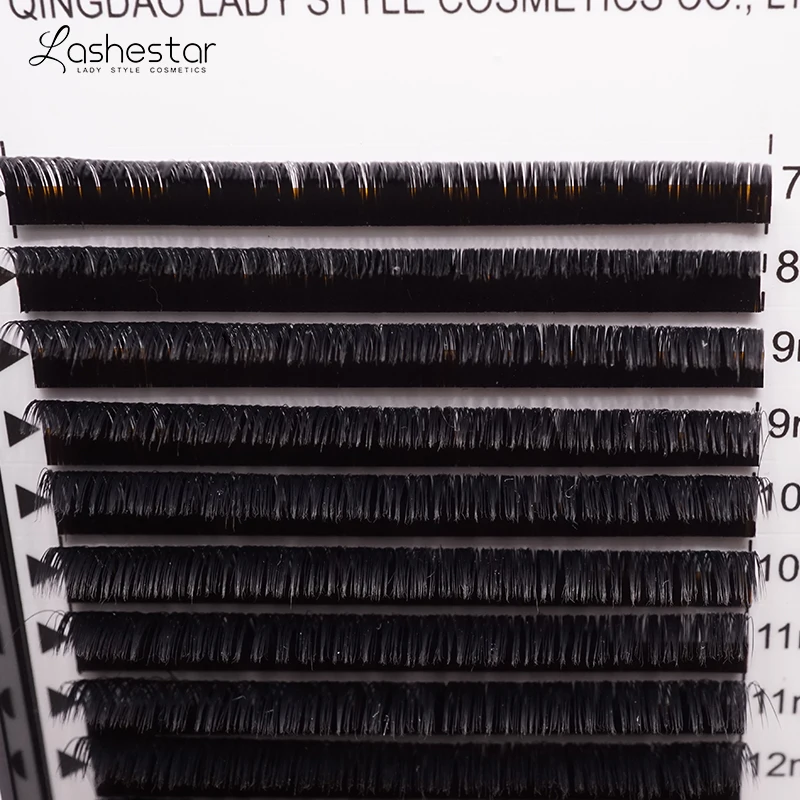 Lashestar Mega Volume Lashes 5-25mm Length 0.03mm Soft Matte Black Eyelash Extensions Natural Fluffy Cashmere Lashes