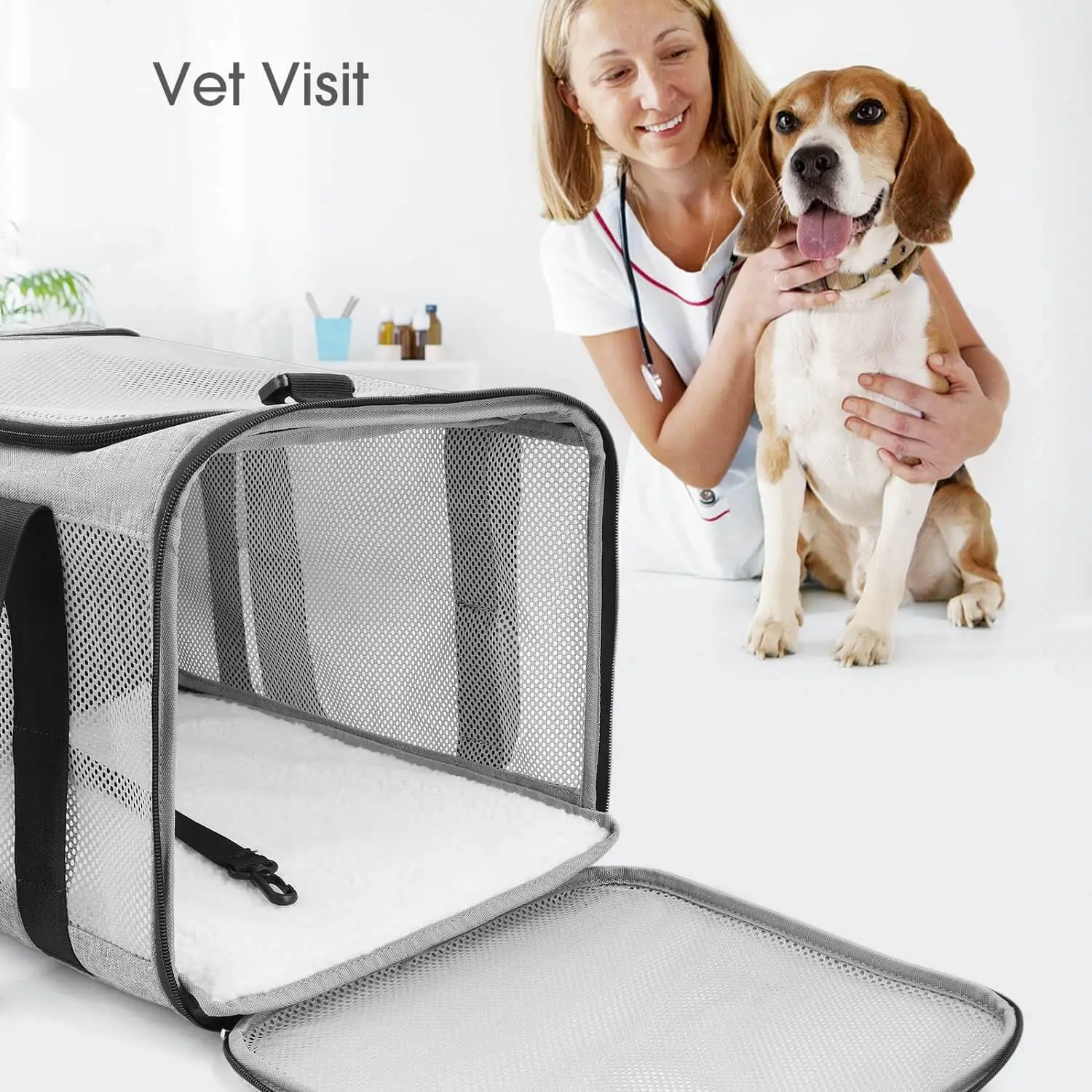 Pet Cages Carrier Hot Sale High Quality Durable Expandable Oxford Mesh Window Airline Approved Cat Bag Pet Carrier