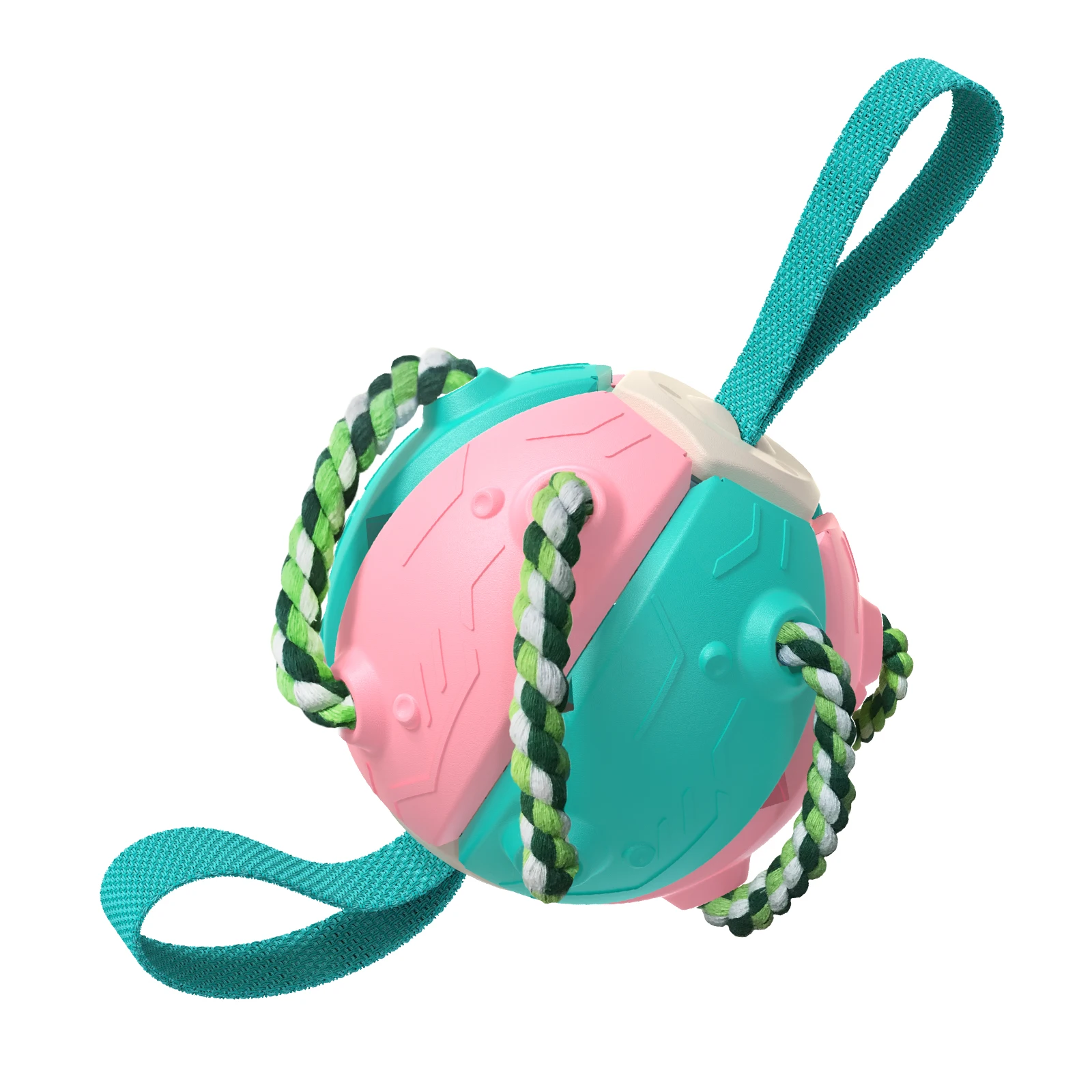 Pet Toys New Small Medium Large Dog Flying Discs Training Interactive Toy Puppy Rubber Fetch Flying Disc Cotton Rope Molar Rope