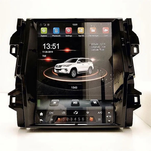 12.1 inch TESLA Style touch screen Car Stereo Quad Core Android 7.1 built in GPS/WIFI Car Radio Navigation for TOYOTA FORTUNER