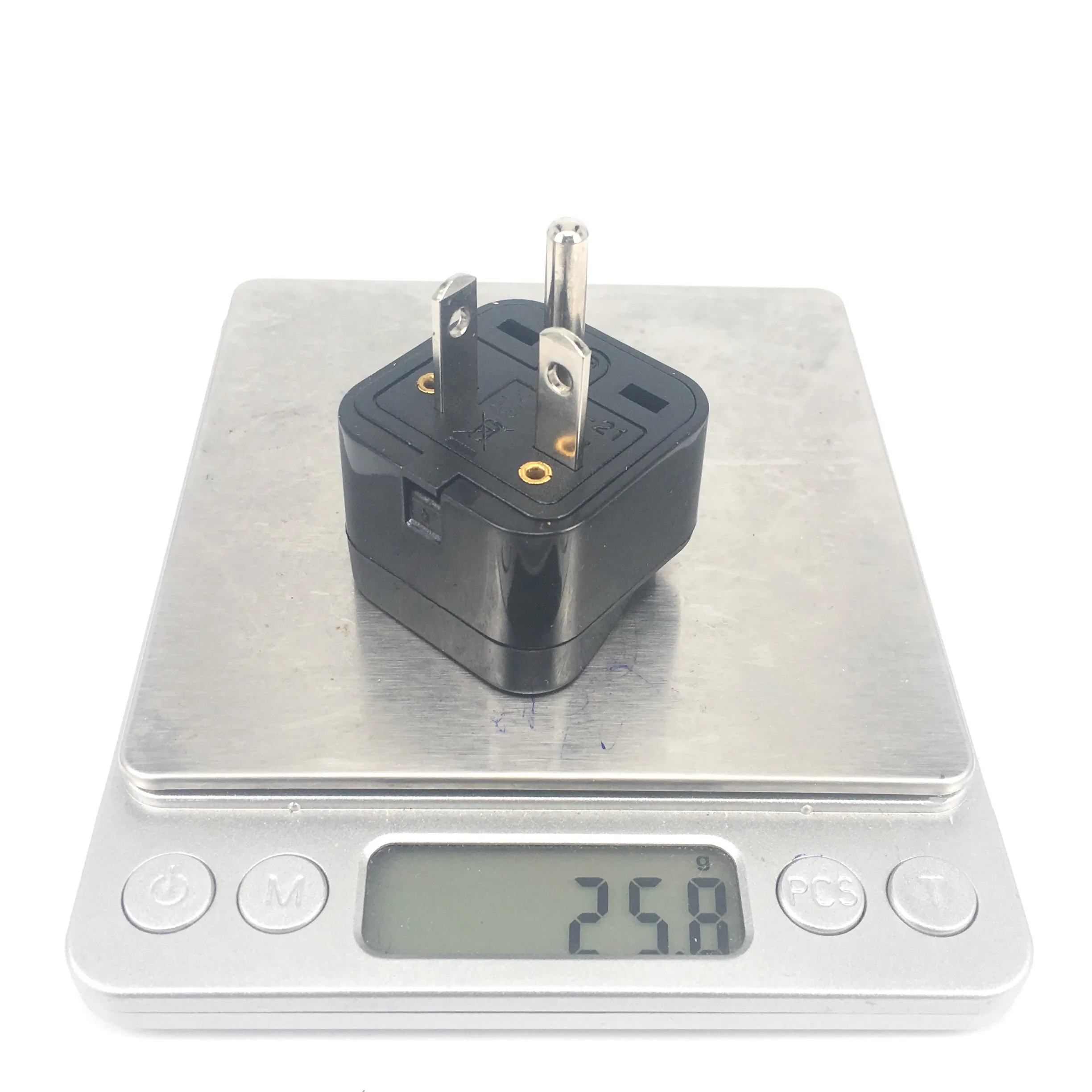 New product hot sale Type T us one round 2 pins US plug adapter travel Universal to United States Conversion plug