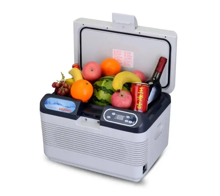 18L Portable Mini Fridge Car Fridge 12V 24V Outdoor Refrigerator Indoor Engine Compressor 60W Single Color with No Pattern 5.5kg