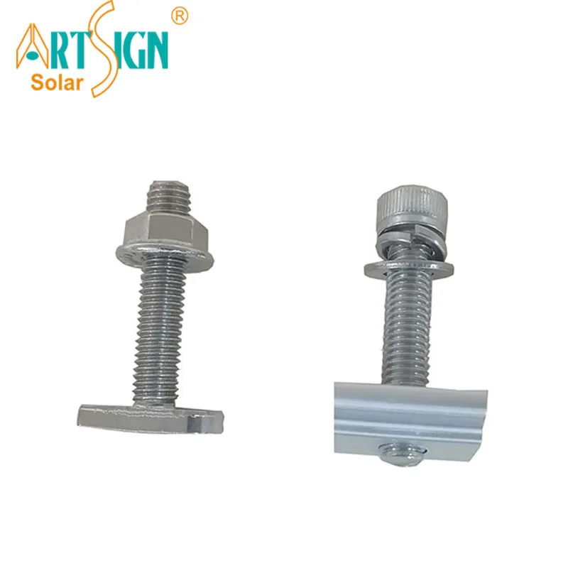 Good price aluminum rail solar pv mouldes mounting internal clamp solar panel mid clamps