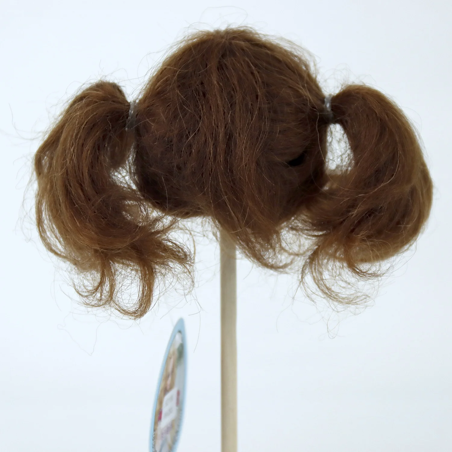 In Stock Mohair Doll Hair Pigtails Brown Wigs for BJD 5-6inch 14-15cm Head 1/8 Doll