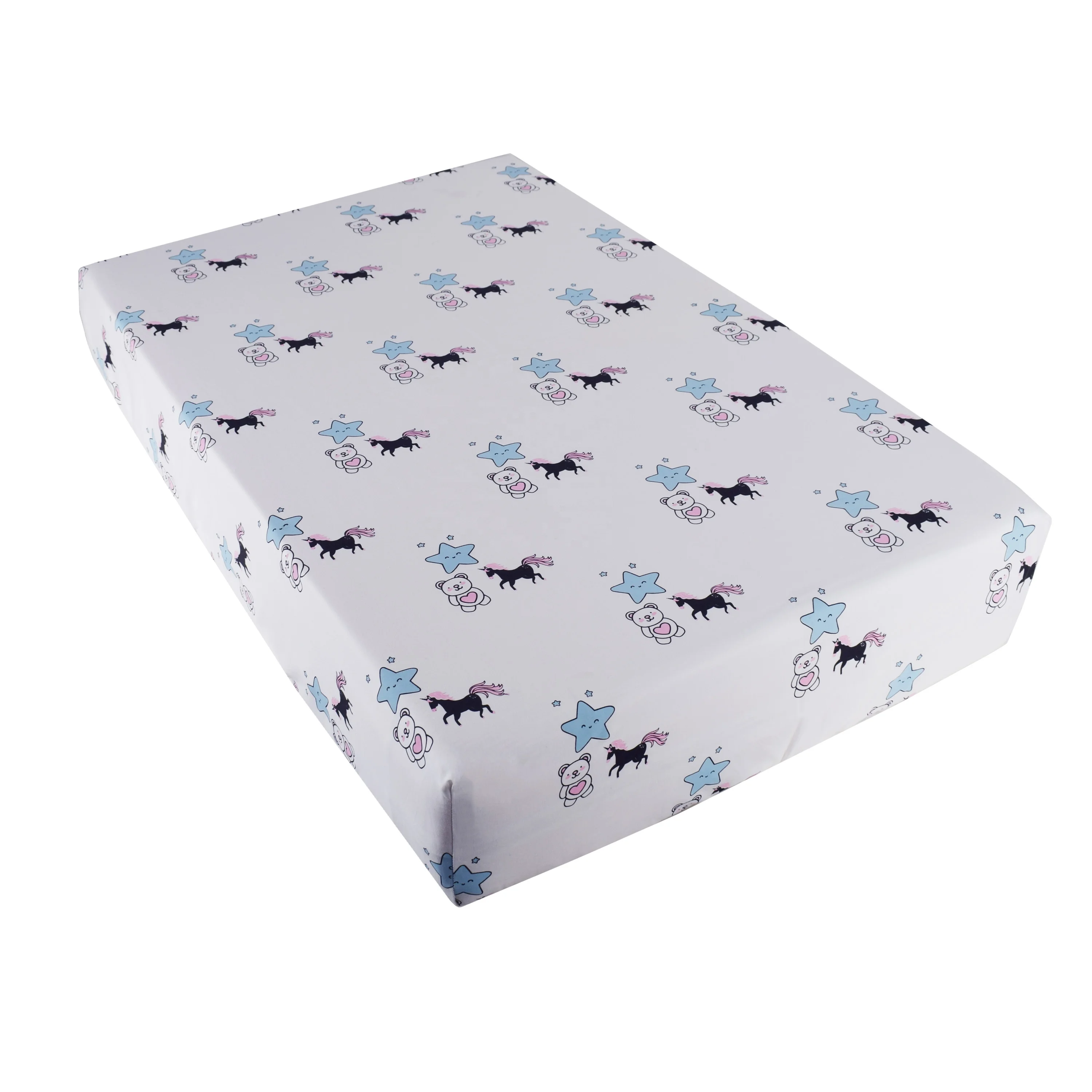 Printed 100% Cotton Bamboo Baby Bed Sheets Bassinet Sheets Set
