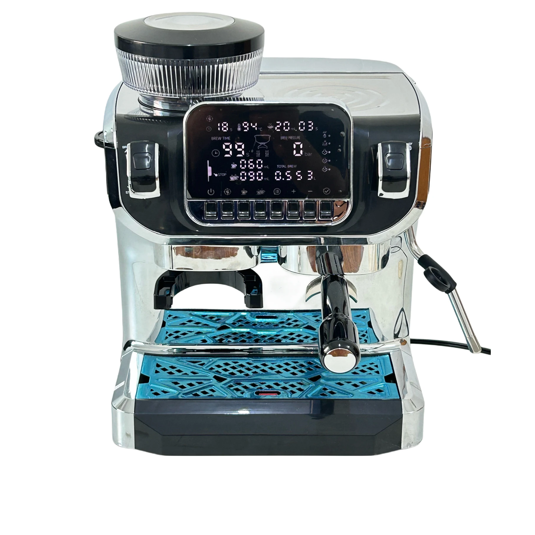 Household Automatic Commercial 3 IN 1 large screen espresso coffee maker machine with double boiler