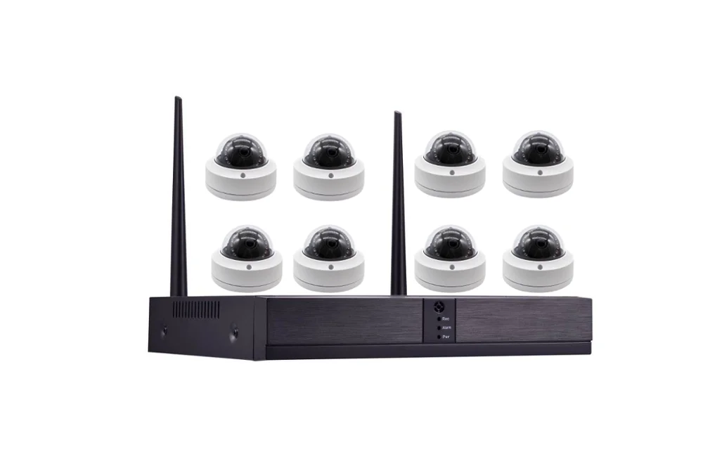 Full HD wireless wifi ip 1080p 4ch 8ch metal waterproof cctv Security dome nvr kit camera system
