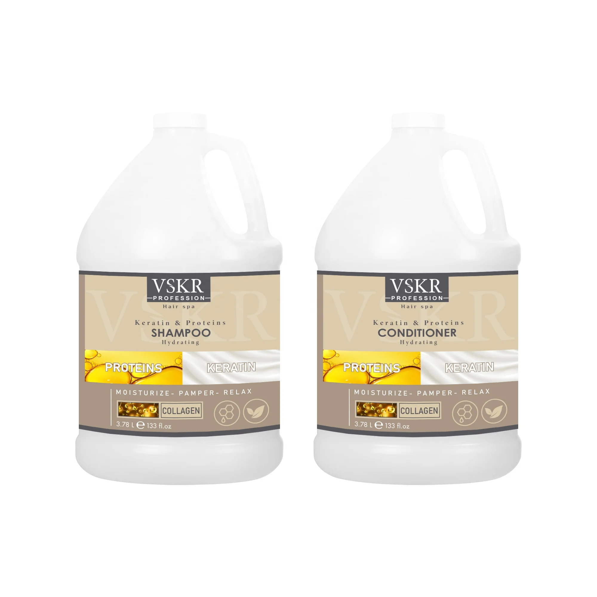 Wholesale Salon Use 3.7L Keratin Protein Shampoo Conditioner Soft Repair Good Quality Factory Price