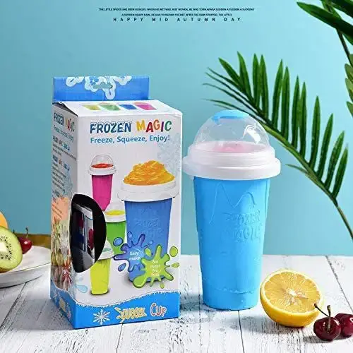 Squeeze Homemade Juice Water Bottle Quick-Frozen Smoothie Sand Cup Pinch Fast Cooling Magic Ice Cream