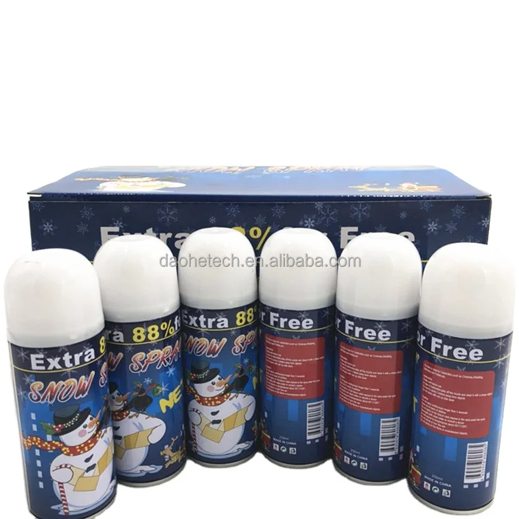 Most popular wholesale artifical 250ml white foam joke snow spray for festivals