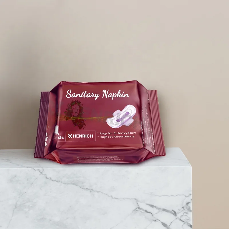 Henrich Comfort Sanitary Pad Organic Cotton Biodegradable Women Breathable Sanitary Napkins