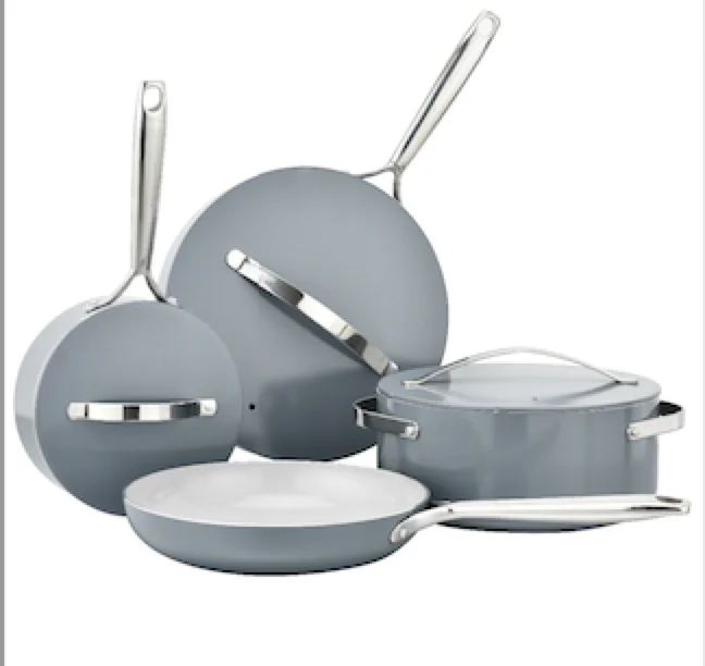 aluminum alloy caraway ceramic coating cookware set with ss handle