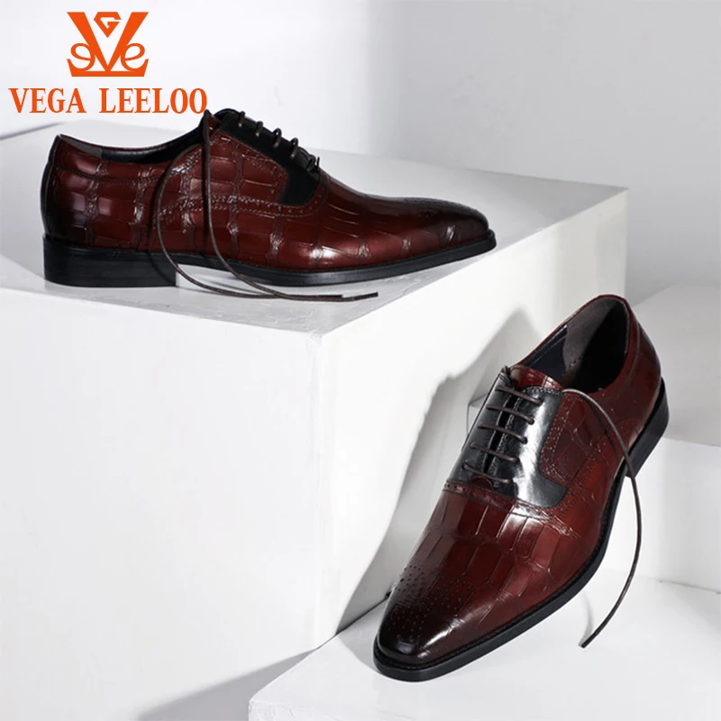 2021 Latest style Mens leather Italian dress shoes China manufacture men Oxford shoes big size 46