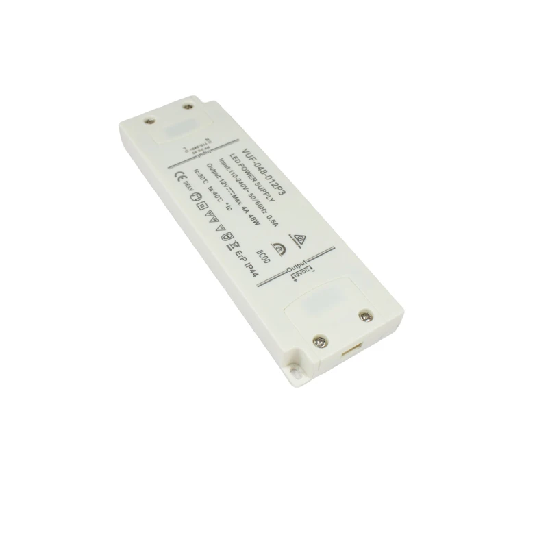 CE SAA ETL class 2 power supply ultra thin 12v 24v dc waterproof ip20/ip44/ip65 level led driver 48w