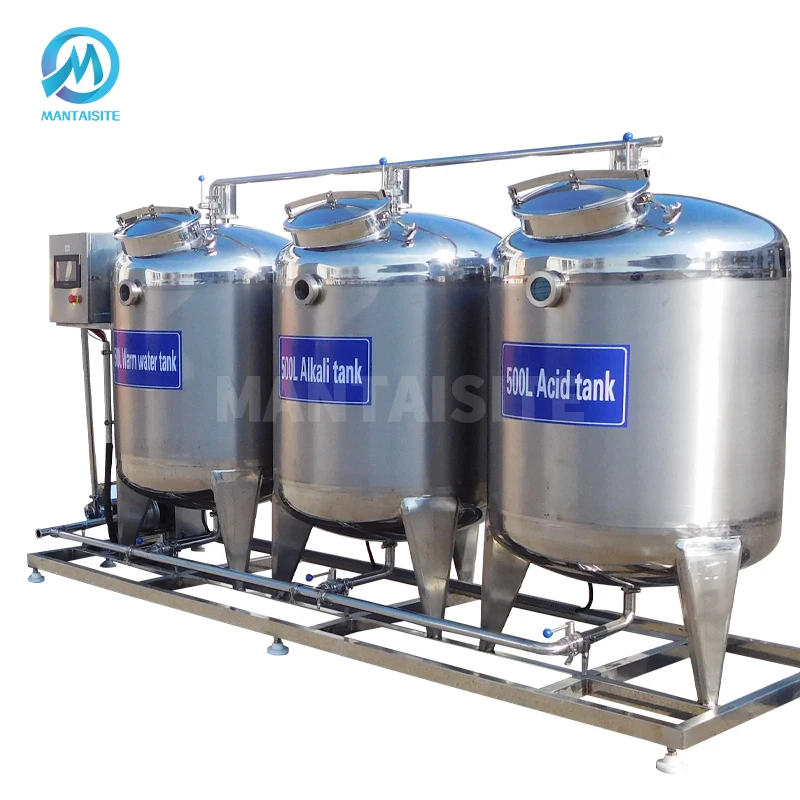 CIP System Semi-automatic CIP for Diary Processing Plant Stainless Steel CIP Cleaning System for Beverage and Food