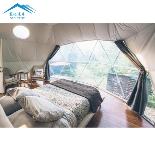 Prefab Waterproof Winter Outdoor Luxury 5m/6m/7m/8m Igloo Geodesic Dome Tent House With Bathroom