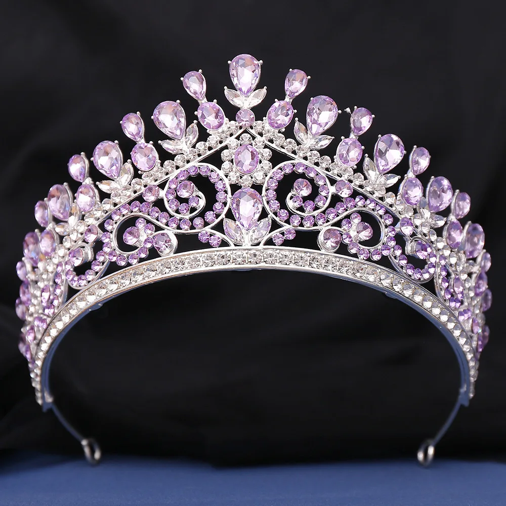 Crown Tiaras for Women Birthday Crown Queen Tiara Rhinestone Headband Hair Accessories Gems Princess Decoration for Wedding