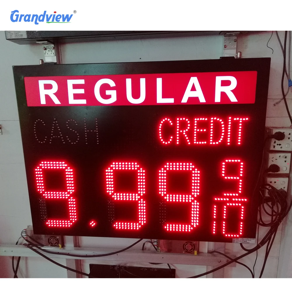Grandview outdoor digital sign board waterproof gas station led price display led gas price board