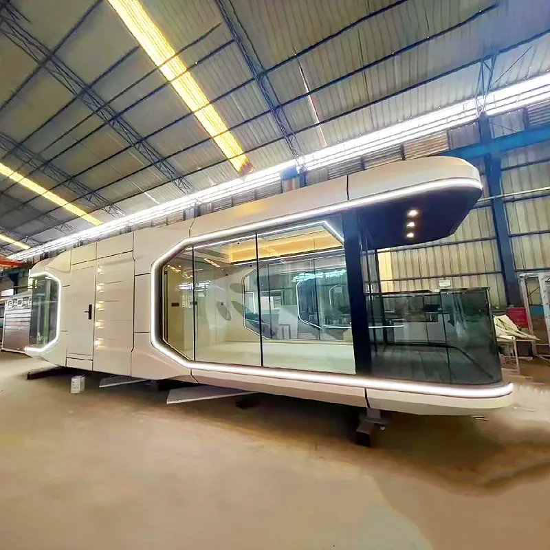 Economic Smart Removable Homes Prefab Luxury Container Capsule House Space With Kitchen And Soundproof Villa Capsule Room