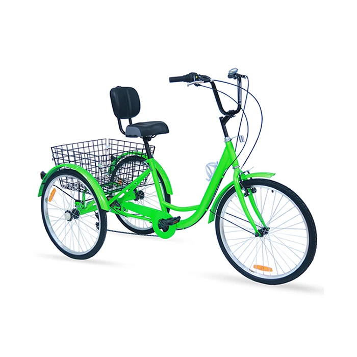 24-Inch and 26-Inch Wheel Adult Trike Three Cruiser Bike for Women Men