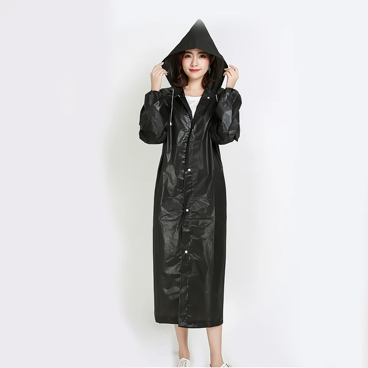 
OEM pink EVA rainwear custom plastic raincoat 