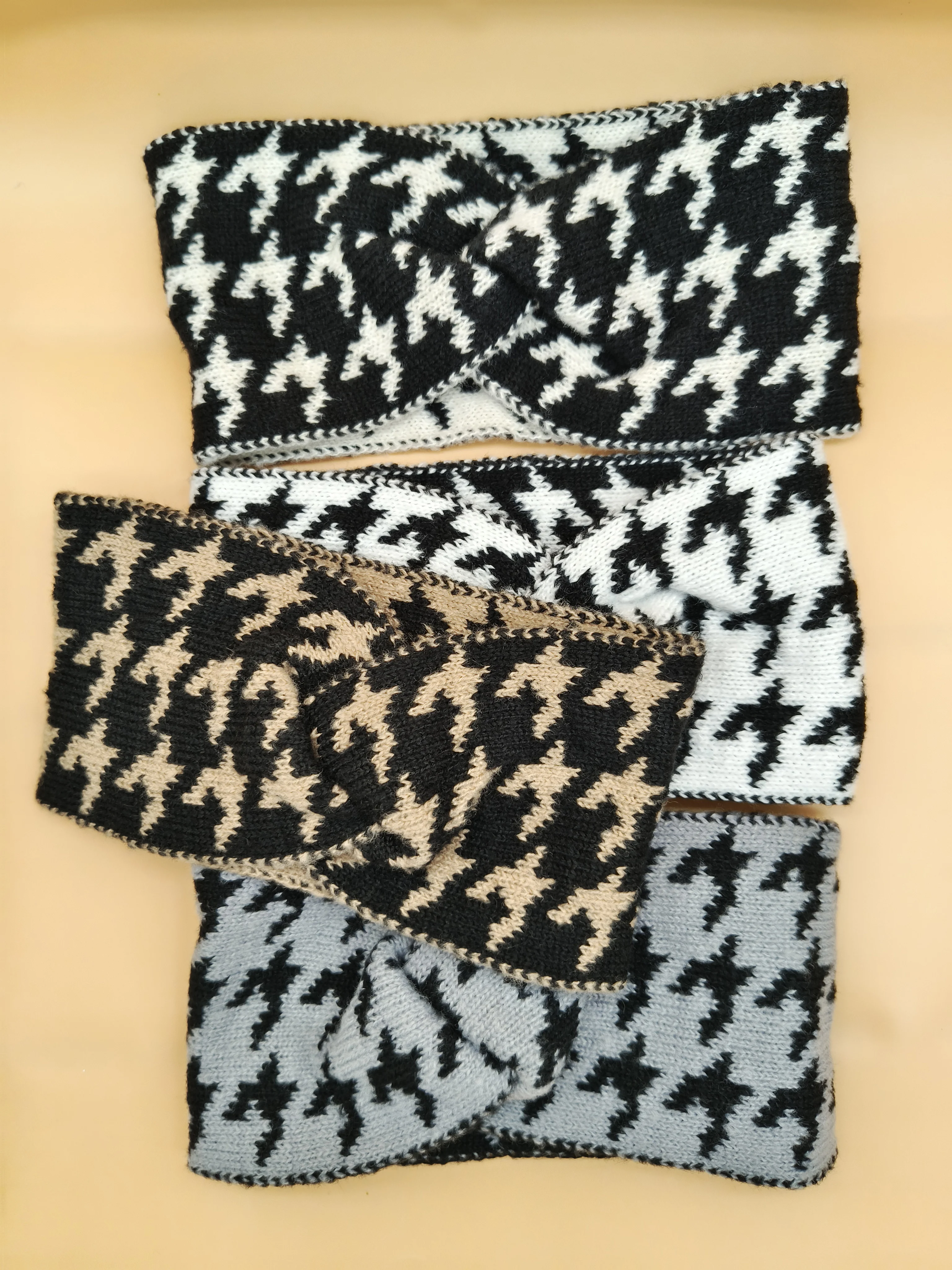 Plain Check pattern Headbands for Women Fabric Hair Band, Knot Hairbands Hair Accessories