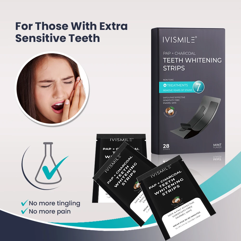 IVISMILE CE Approved Label Whitening Strips For Teeth 14 Pairs 28pcs Professional Teeth Whitening Strips