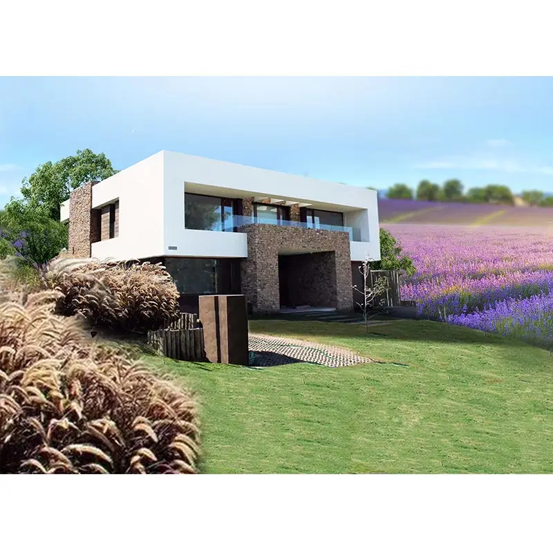Deepblue Smarthouse Top Quality Eco Friendly Prefabricated Light Steel House Luxury Villa with Pool
