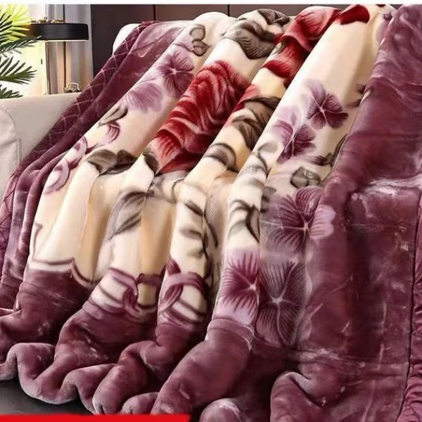 Amity Factory Thickened Blanket Printed Winter Double Layer Warm Blanket Home Raschel Cover Blanket
