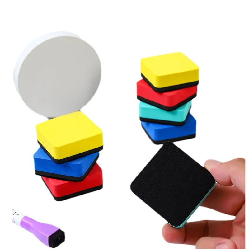 Felt Velvet Cloth 5 * 5 * 1.5cm Small square With Magnetic Whiteboard Eraser, Teacher Supplies, Office Supplies
