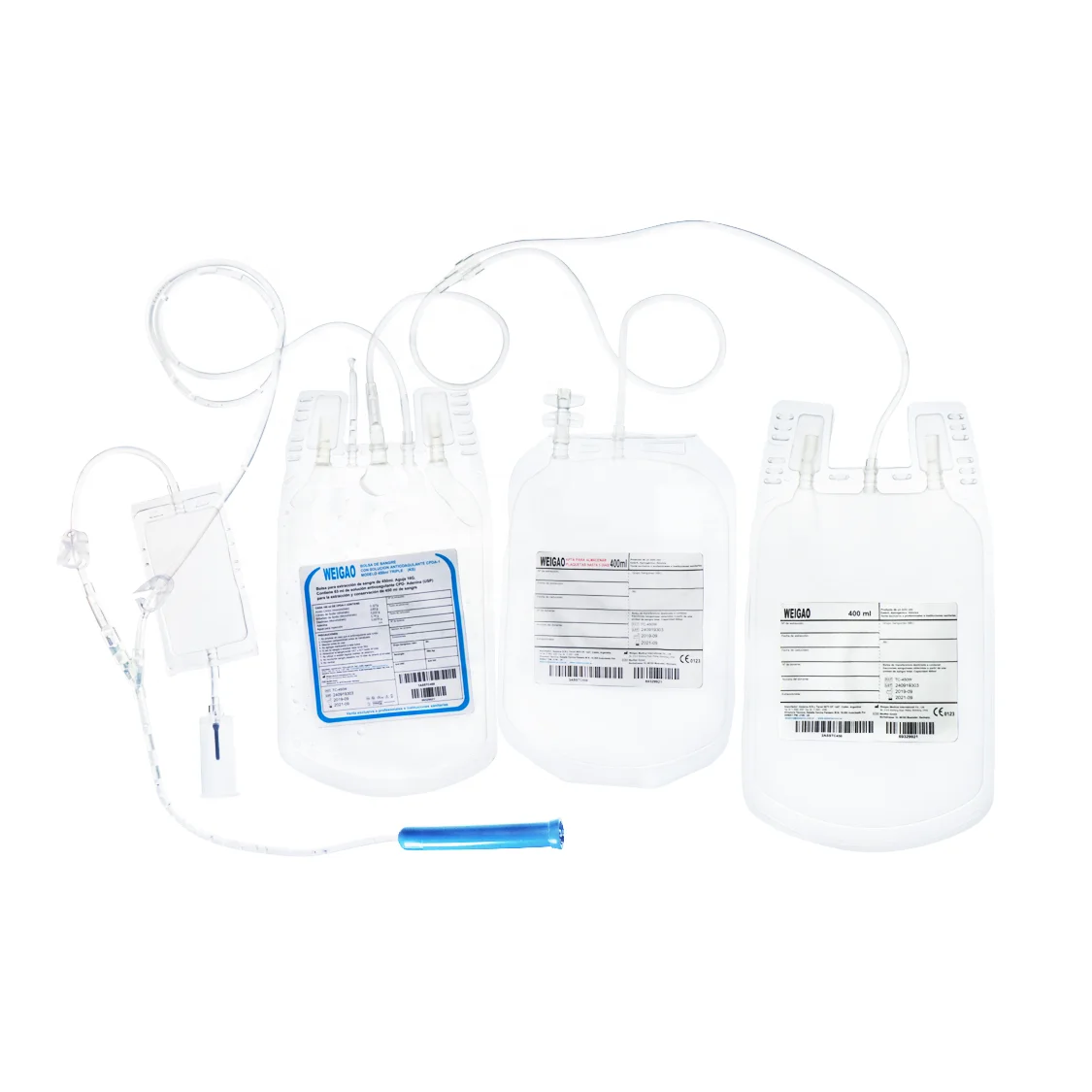 WEGO brand high quality low price Single Plastic Blood Bag medical disposable blood bag