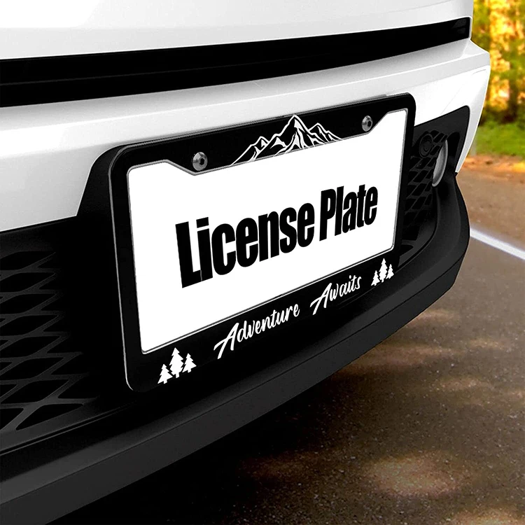 2 Holes Screws License Plate Frame  Car Tag Frame License Plate Holder Car Plate Frame Auto Tags Cover