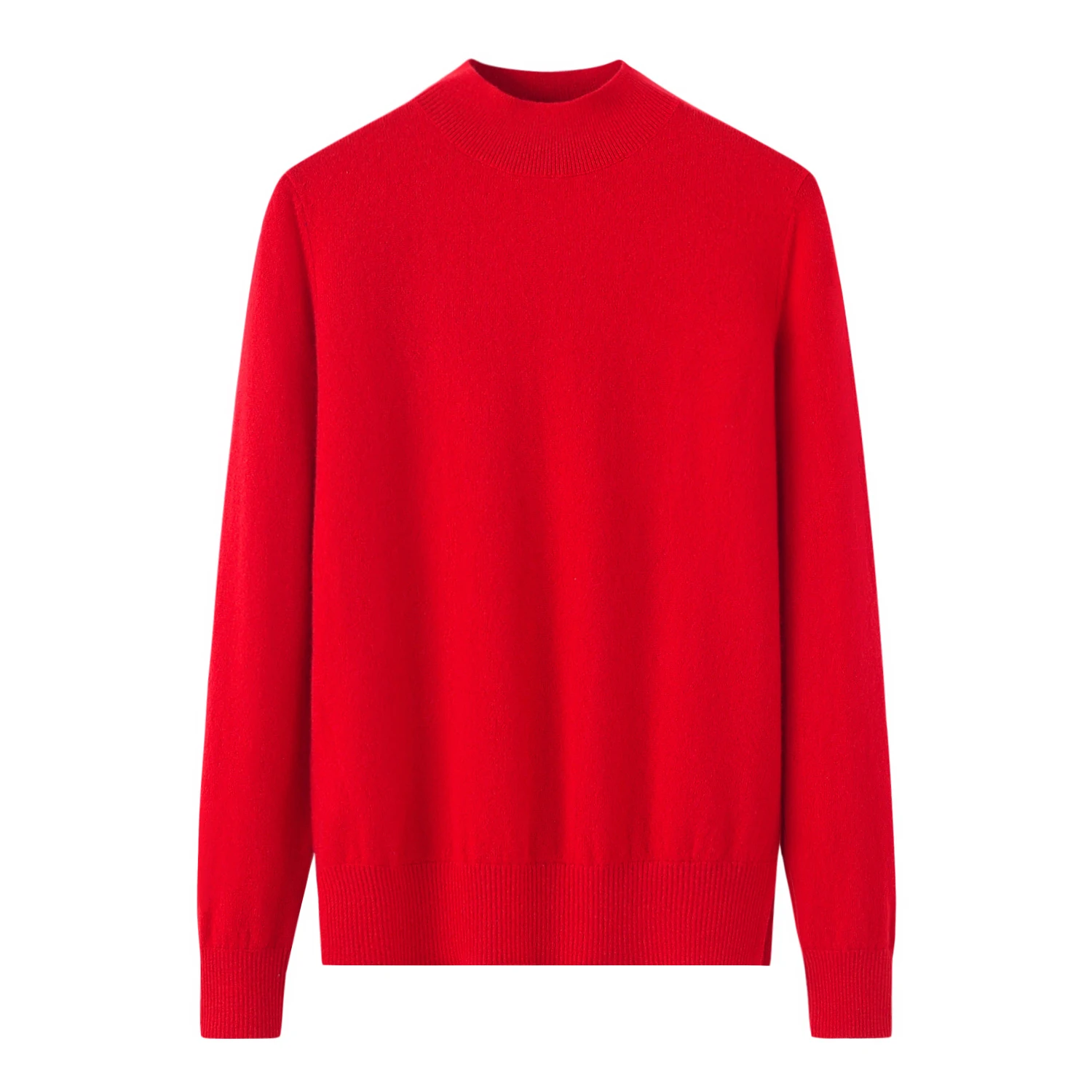 100 Pure Cashmere Sweaters Knitted Ladies Mock Neck Jumper Warm Casmere Sweater