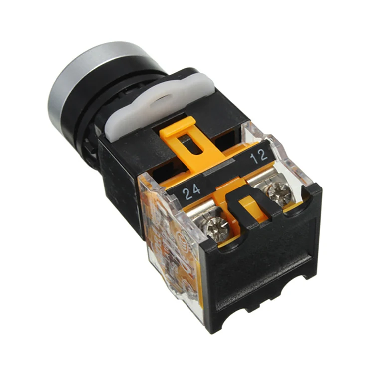 LED Indicator Light Lamp Electrical Momentary Push Button Switch Power Tools Switch Return Momentary 1NO Plastic Push Spring 10A