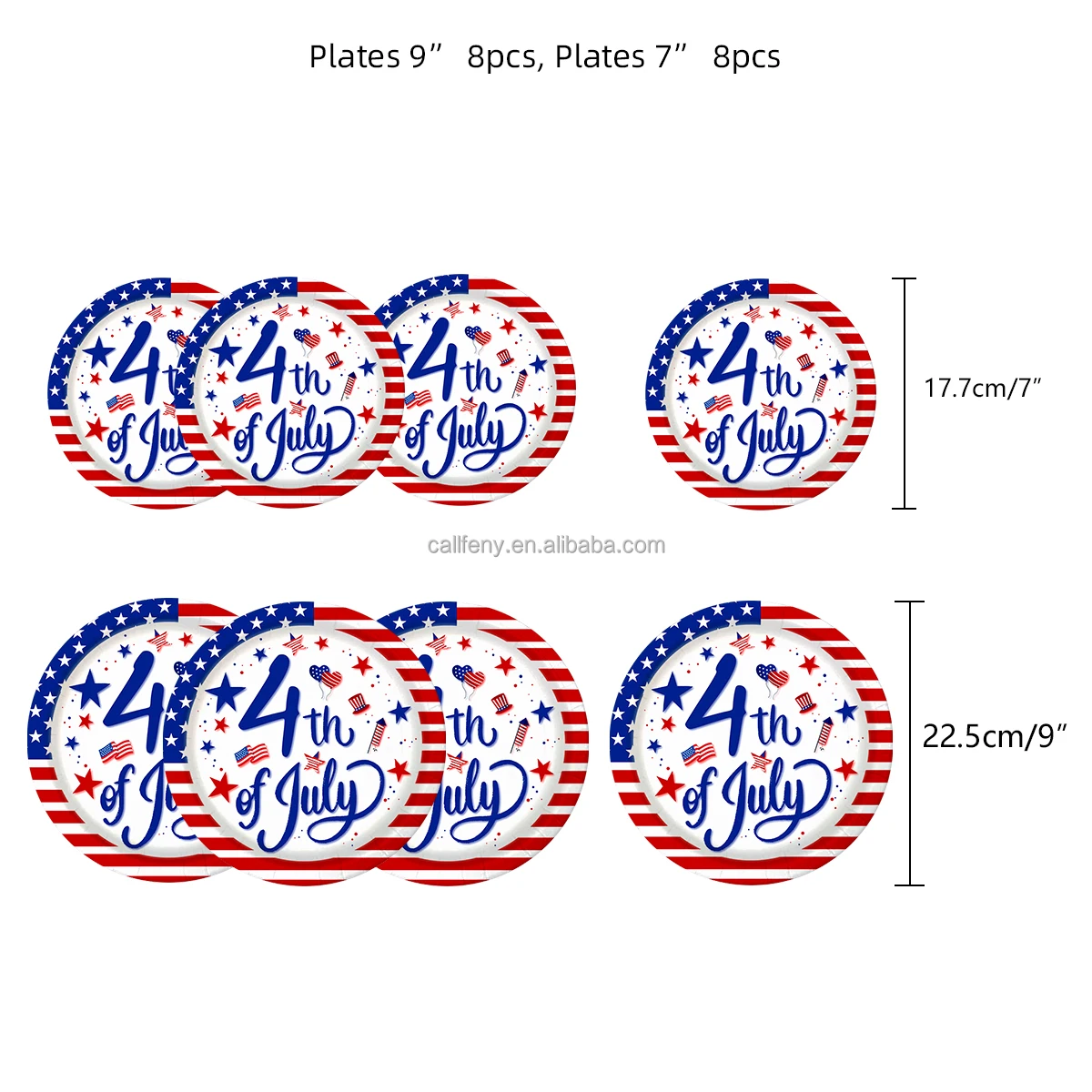 4th of July plates us independence day american independence day party decoration