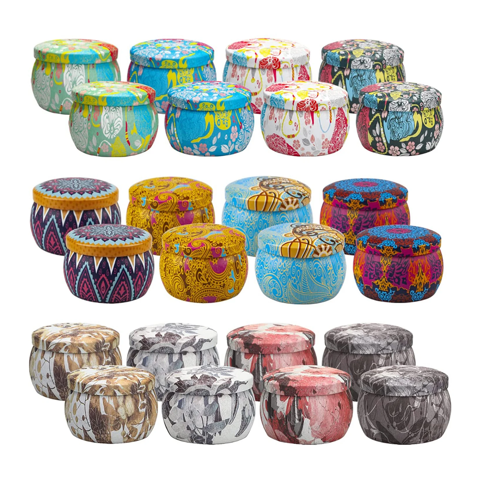 4oz 8oz 16oz tin cans for candles with lid Factory custom logo tin box matte black containers Metal Candle tins