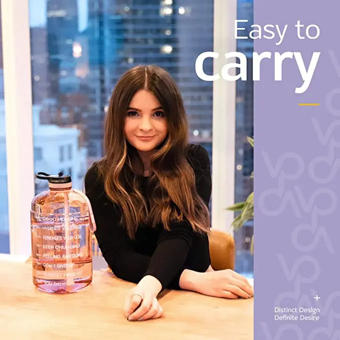 1 gallon fitness water jug gallon 64oz 2l 2 liter 2.2l Motivational Sport Plastic Custom Gym Gallon Water Bottle